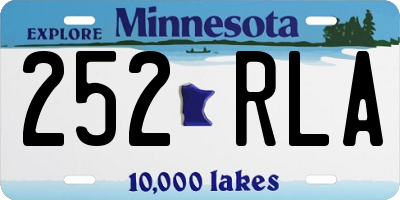 MN license plate 252RLA