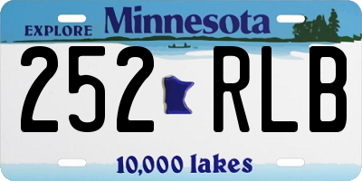MN license plate 252RLB