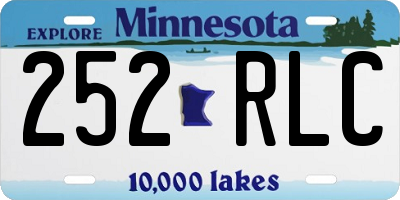 MN license plate 252RLC