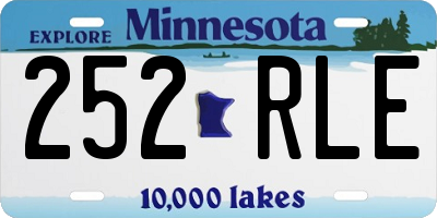 MN license plate 252RLE