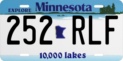 MN license plate 252RLF