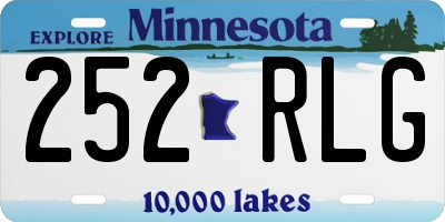 MN license plate 252RLG