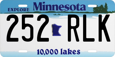 MN license plate 252RLK