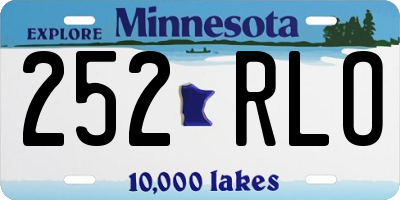 MN license plate 252RLO