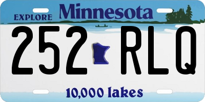 MN license plate 252RLQ