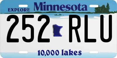 MN license plate 252RLU
