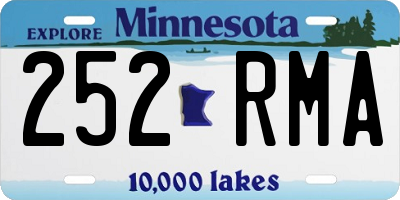MN license plate 252RMA