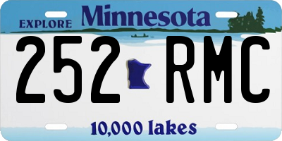 MN license plate 252RMC