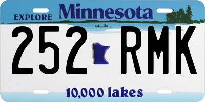 MN license plate 252RMK