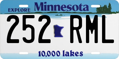 MN license plate 252RML