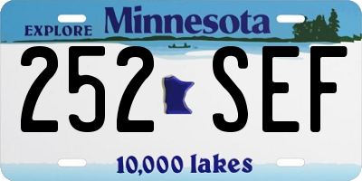 MN license plate 252SEF