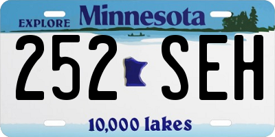 MN license plate 252SEH