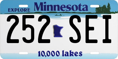 MN license plate 252SEI