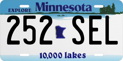 MN license plate 252SEL