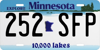MN license plate 252SFP