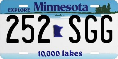 MN license plate 252SGG