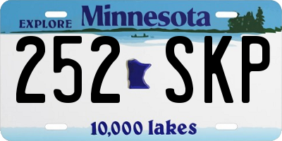 MN license plate 252SKP