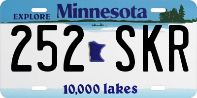 MN license plate 252SKR