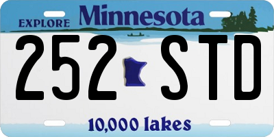 MN license plate 252STD