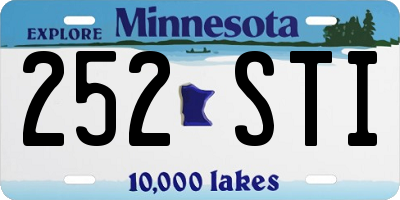 MN license plate 252STI