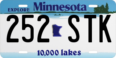 MN license plate 252STK