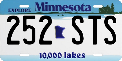 MN license plate 252STS