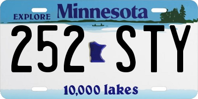 MN license plate 252STY