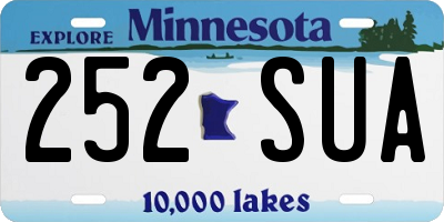 MN license plate 252SUA