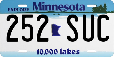 MN license plate 252SUC