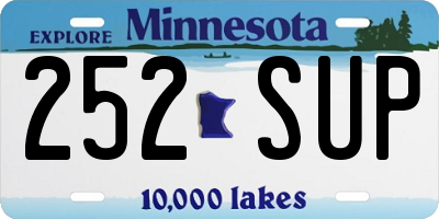 MN license plate 252SUP