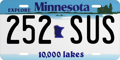 MN license plate 252SUS