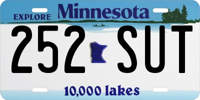 MN license plate 252SUT