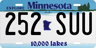 MN license plate 252SUU