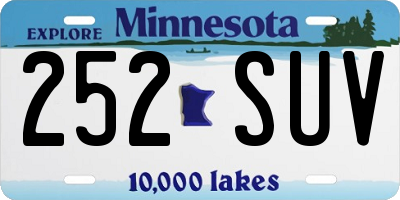 MN license plate 252SUV