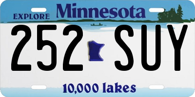 MN license plate 252SUY