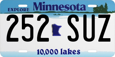 MN license plate 252SUZ