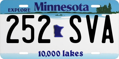 MN license plate 252SVA