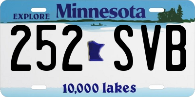 MN license plate 252SVB