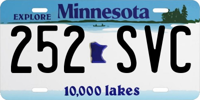 MN license plate 252SVC
