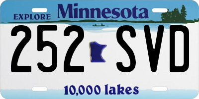 MN license plate 252SVD