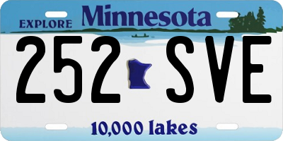 MN license plate 252SVE
