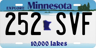 MN license plate 252SVF