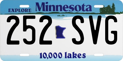 MN license plate 252SVG