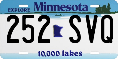 MN license plate 252SVQ