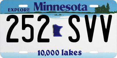 MN license plate 252SVV