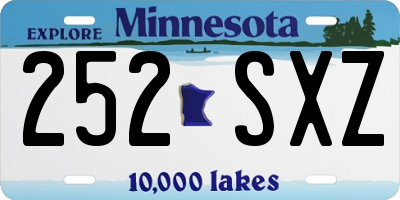 MN license plate 252SXZ