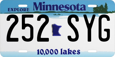 MN license plate 252SYG