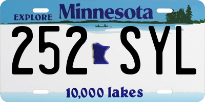 MN license plate 252SYL