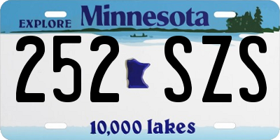 MN license plate 252SZS