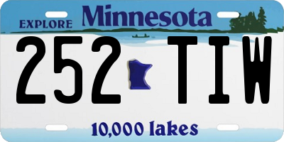 MN license plate 252TIW